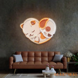 Cat&Dog Friendship LED Neon Sign Light Pop Art