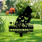 Cat Garden Pet Loss Metal Yard Sign, Memorial Cat Metal Stake, Personalized Cat Garden Sign, Pet Loss Gift, Garden Decor, Remembrance Stake