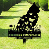 Cat Garden Pet Loss Metal Yard Sign, Memorial Cat Metal Stake, Personalized Cat Garden Sign, Pet Loss Gift, Garden Decor, Remembrance Stake