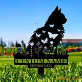 Cat Garden Pet Loss Metal Yard Sign Memorial Cat Metal Stake Personalized Cat Garden Sign Pet Loss Gift Garden Decor