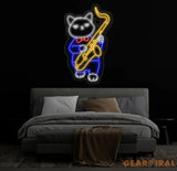 Cat Playing Saxophone Led Sign Cat Playing Saxophone Led Lights Saxophone Neon Sign Custom Neon Sign Saxophone Neon