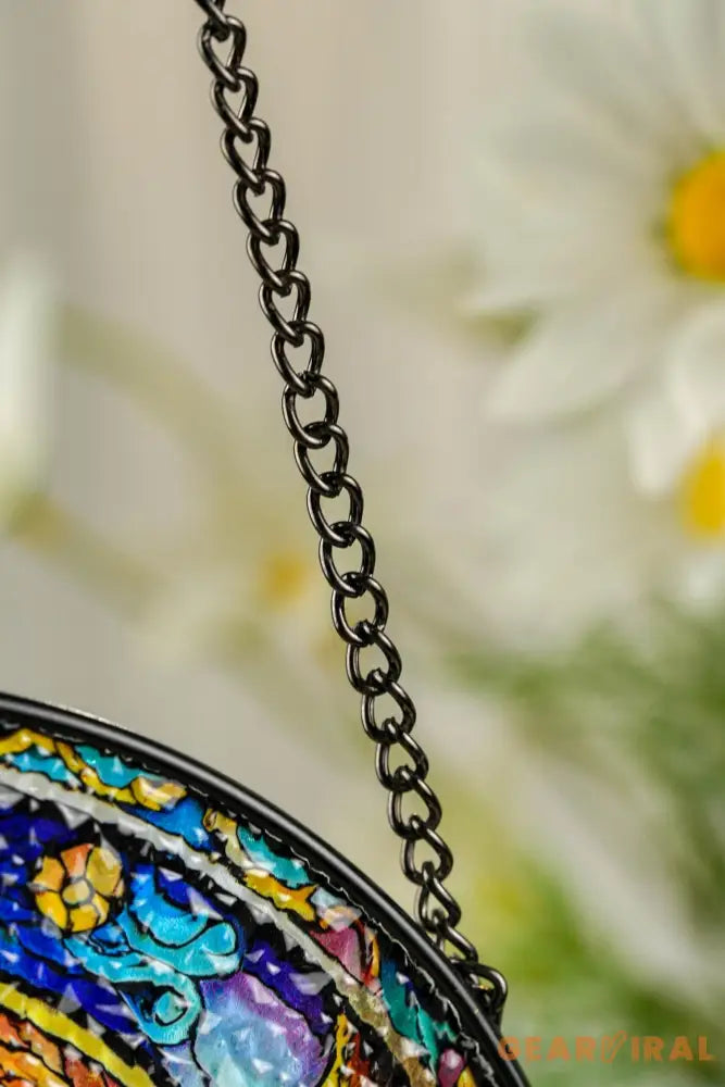 Celestial Moon and Star Stained Glass Suncatcher Starry Night Window Ornament Handmade Gift Unique Holiday Decor Gift