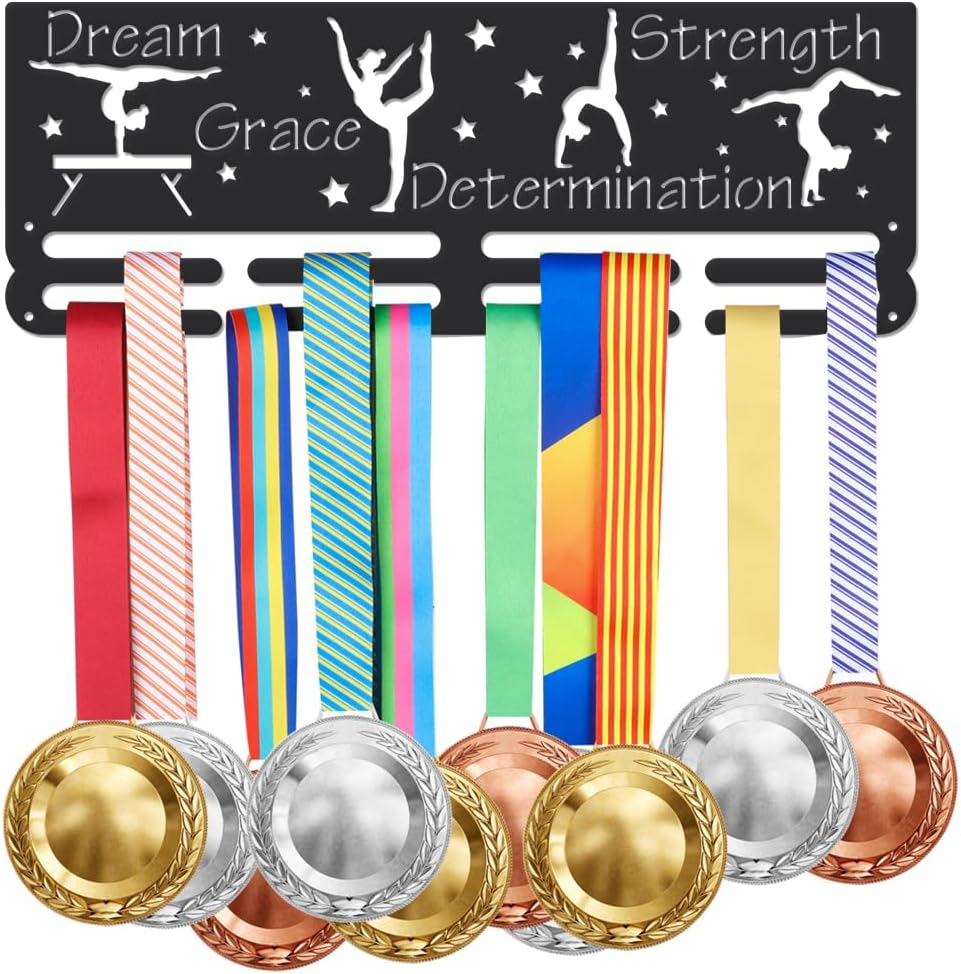 Cheer Cheerleading Medal Holder Pentagram Medals Display Rack Sturdy Steel Metal Holder Wall Mount No Hooks Over 60 Medals | GearViral