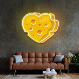 Cheese Heart Led Neon Acrylic Artwork