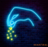 Chef’s Hand Neon Sign Custom Kitchen LED Wall Light Culinary Seasoning Neon Art Chef Decor Cooking Themed Wall Sign for