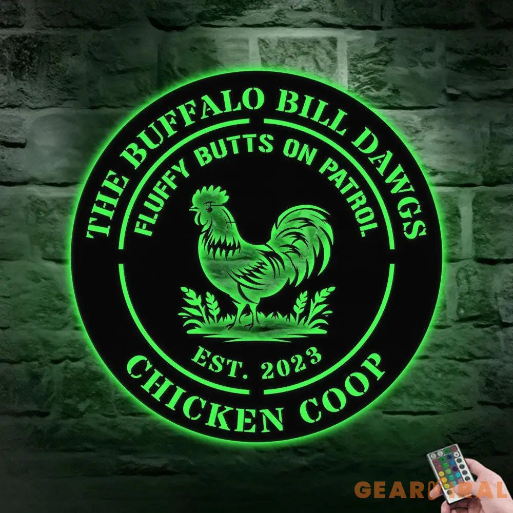 Chicken Coop Family Name Farm Metal Sign - Wall Art Decor - Personalize Farm Home Sign - Metal Farm Family Name - Farm