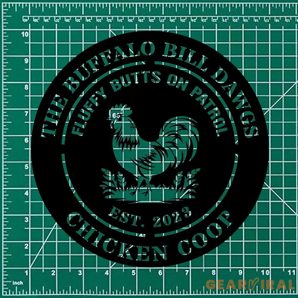 Chicken Coop Family Name Farm Metal Sign - Wall Art Decor - Personalize Farm Home Sign - Metal Farm Family Name - Farm