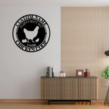 Chicken Coop Sign Custom Hen House Sign Personalized Chicken Coop Sign Name Metal Chicken Coop Sign Personalized Chicks