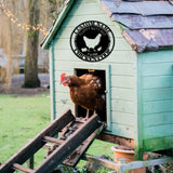 Chicken Coop Sign Custom Hen House Sign Personalized Chicken Coop Sign Name Metal Chicken Coop Sign Personalized Chicks