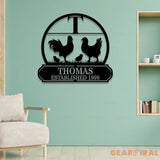 Chicken custom Metal Art Personalized Cut to Order Closing Gift Metal Monogram Housewarming Wedding Monogram Anniversary
