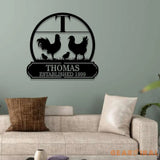 Chicken custom Metal Art Personalized Cut to Order Closing Gift Metal Monogram Housewarming Wedding Monogram Anniversary