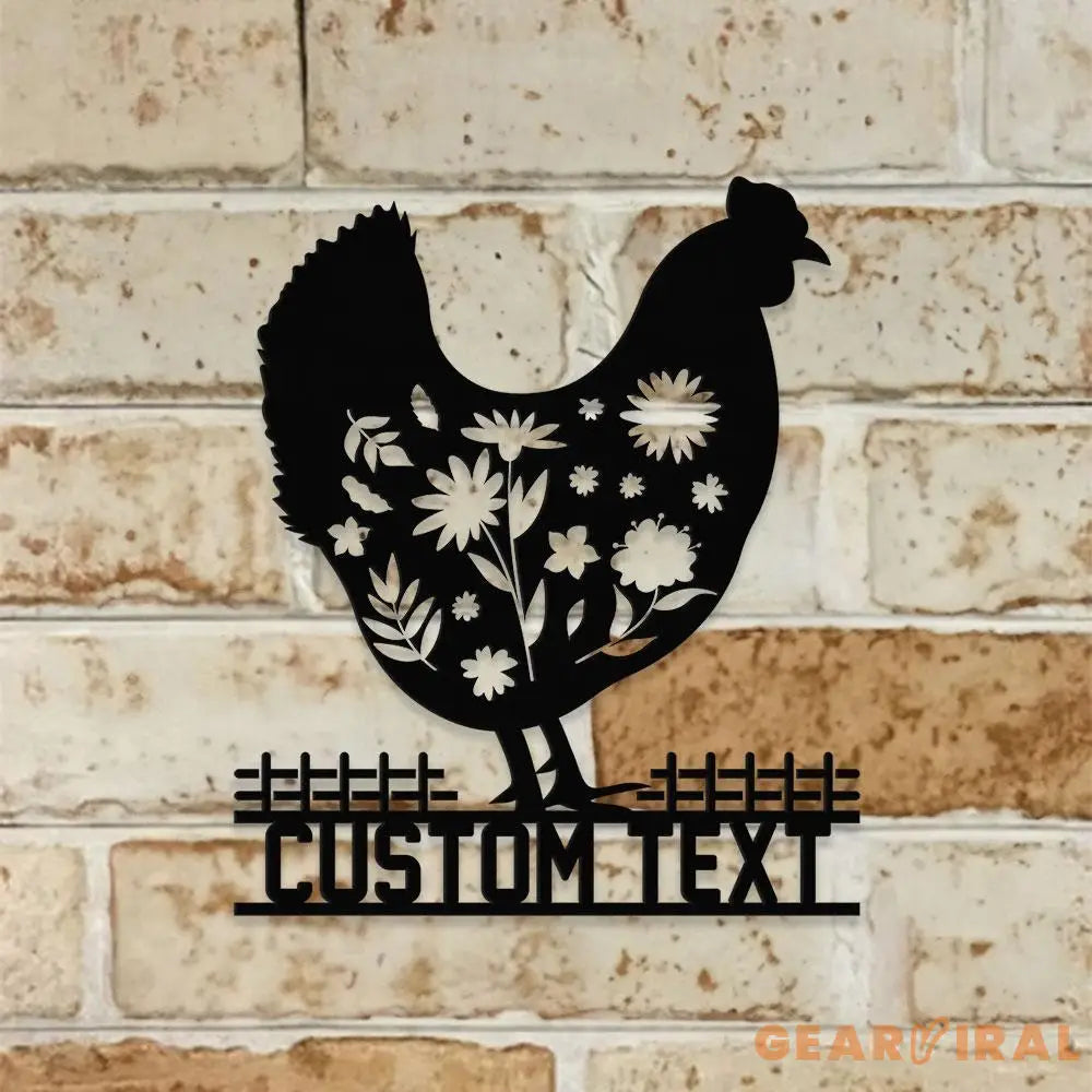 Chicken Family Name Farm Metal Sign - Wall Farm Decor - Personalize Farm Home Sign - Metal Farm Family Name - Garden