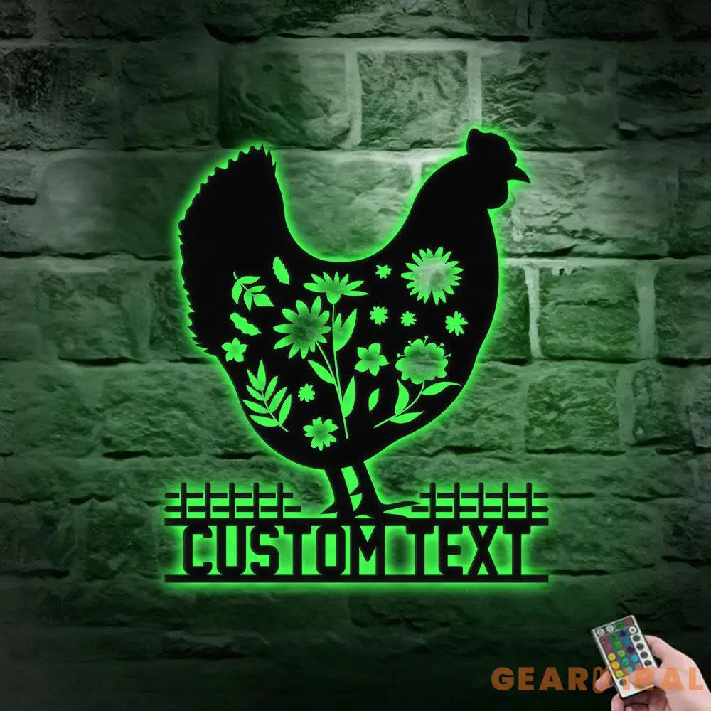 Chicken Family Name Farm Metal Sign - Wall Farm Decor - Personalize Farm Home Sign - Metal Farm Family Name - Garden