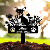 Chihuahua Memorial Stake Sign Personalized - Chihuahua Pet Grave Markers Sign - Sign With Stake - Pet Loss Gift