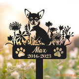 Chihuahua Memorial Stake Sign Personalized - Chihuahua Pet Grave Markers Sign - Sign With Stake - Pet Loss Gift