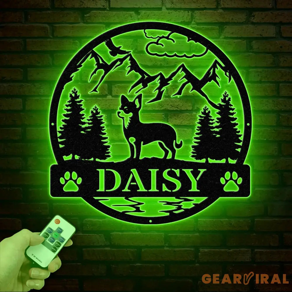 Chihuahua Metal Sign Custom Dog Name Sign Dog Memorial Gift Chihuahua Wall Decor Dog Lovers Wall Art Pet Lover Gift Dog