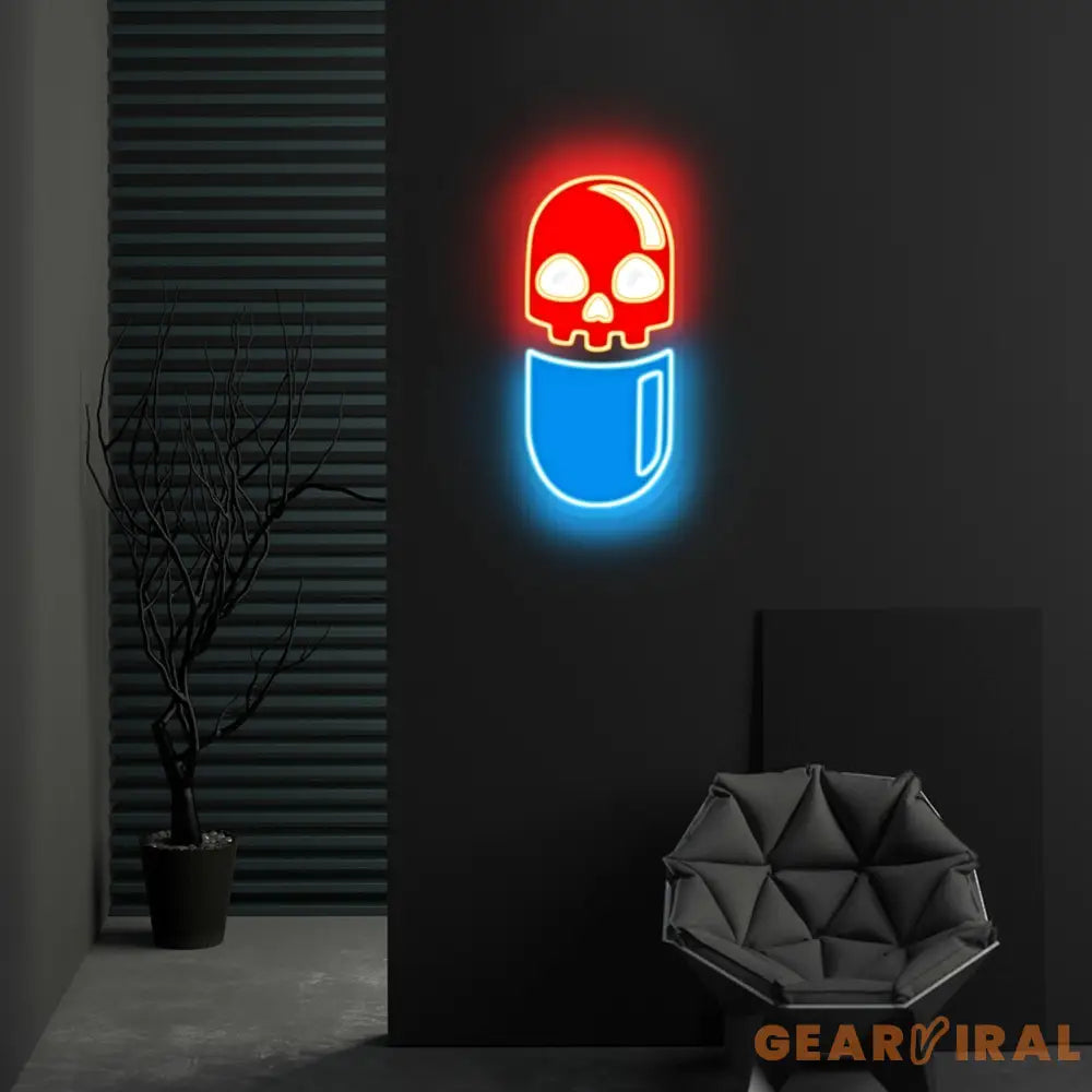 ’Chill Pill’ Neon x Acrylic Artwork