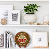 Christmas Book Tracker Sign, Holiday Reading Goal Counter, Custom Name Library Decor, Book Lover Gift, Festive Reading Display