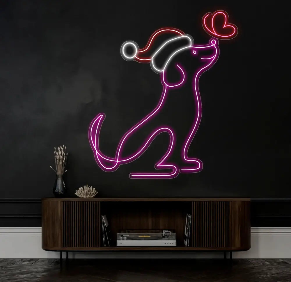 Christmas Neon Sign For Dog Pet Shop Decor Pet Clinic Christmas Led Sign Custom Neon Sign Merry Xmas Decor Sign