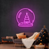 Christmas Snowglobe Neon Sign