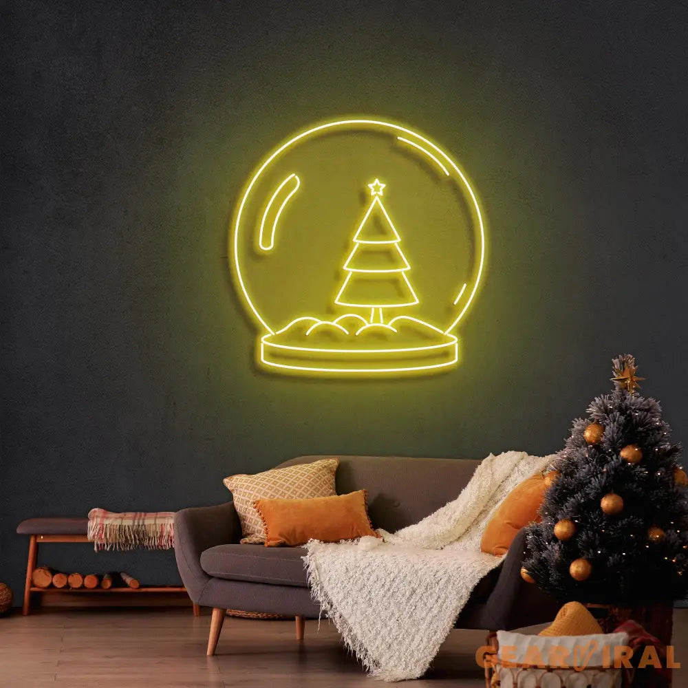 Christmas Snowglobe Neon Sign