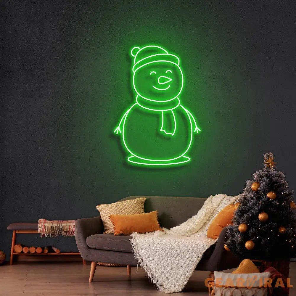 Christmas Snowman Neon Sign
