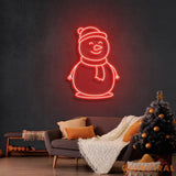 Christmas Snowman Neon Sign