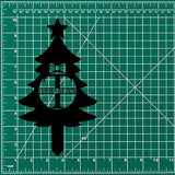 Christmas Tree Monogram Metal Sign, Christmas Garden Metal Stake, Personalized Name Yard Sign, Outdoor Door Decor, Garden Art, Housewarming