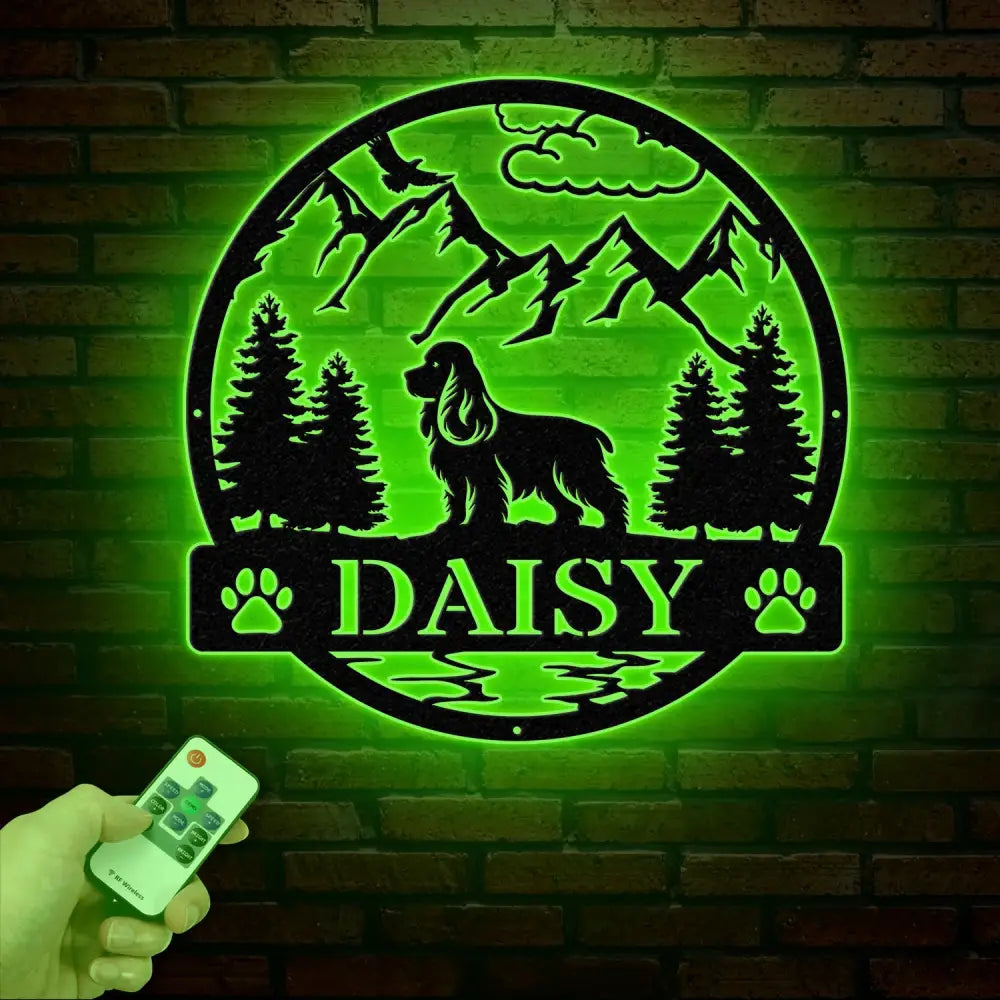 Cocker Spaniel Metal Sign Custom Dog Name Sign Hunting Dog Custom Sign Cocker Spaniel Wall Decor Dog Lovers Wall Art