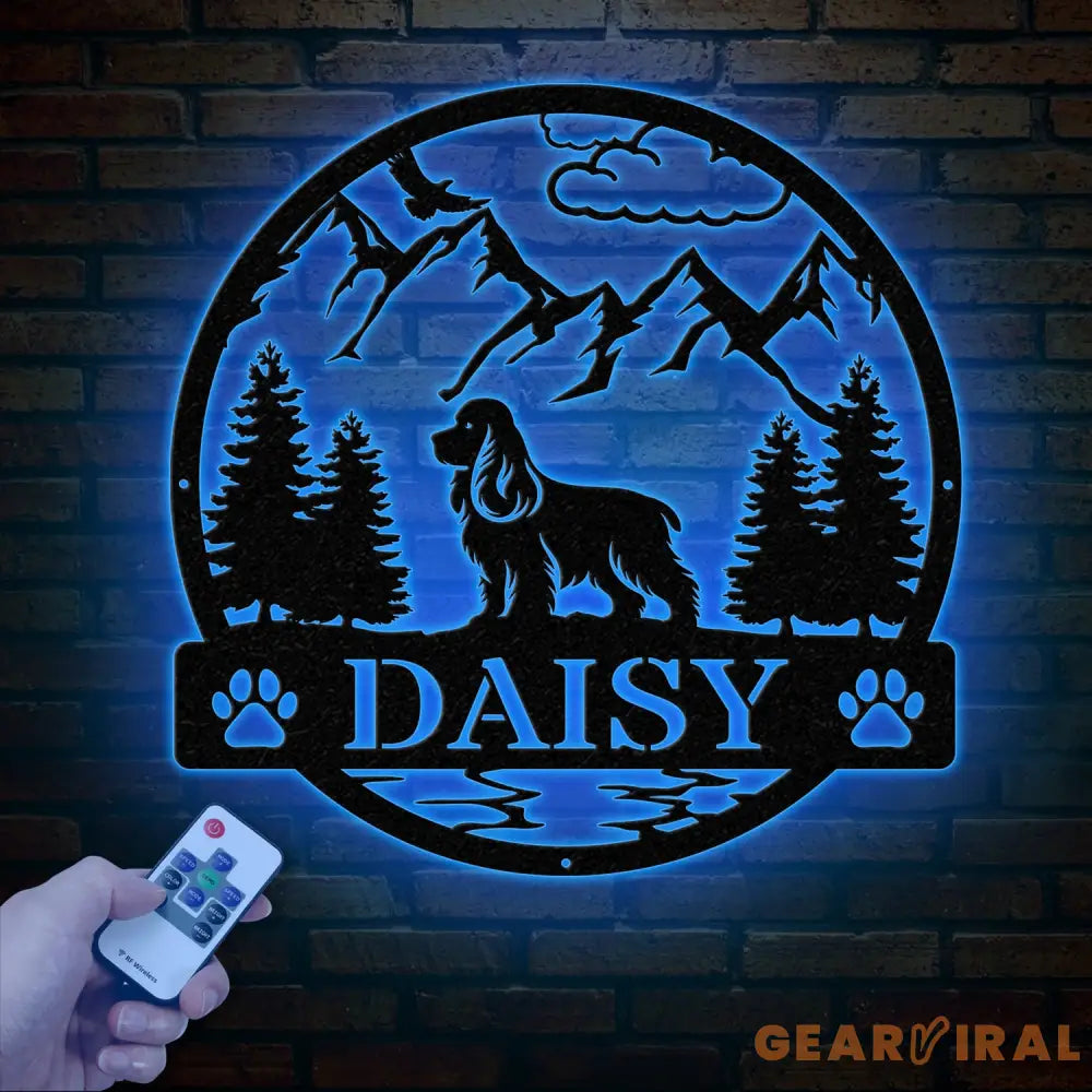 Cocker Spaniel Metal Sign Custom Dog Name Sign Hunting Dog Custom Sign Cocker Spaniel Wall Decor Dog Lovers Wall Art