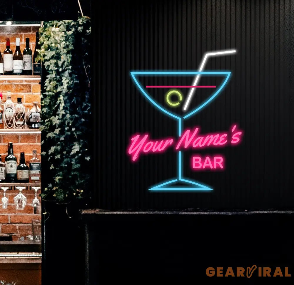 Cocktail Bar Neon Sign Custom Cocktail Bar Glass LED Neon Light Home Wall Decor Bar Led Sign Pub Led Signs Cocktails