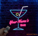 Cocktail Bar Neon Sign Custom Cocktail Bar Glass LED Neon Light Home Wall Decor Bar Led Sign Pub Led Signs Cocktails