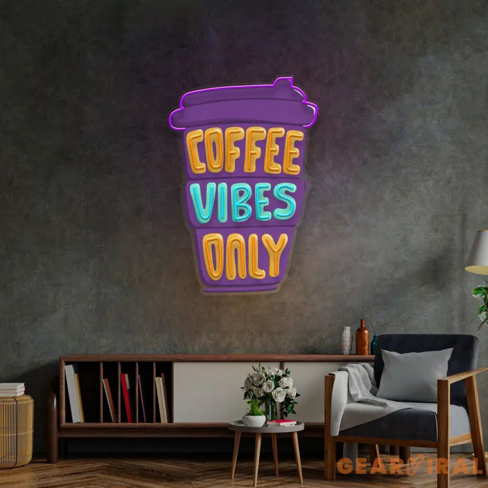 Coffee Vibes Only LED Neon Sign Light Pop Art