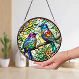 Colorful Bird Stained Glass Suncatcher Bird Window Hanging Bird Ornament Bird Nerd Bird Lover Gift Anniversary Gift