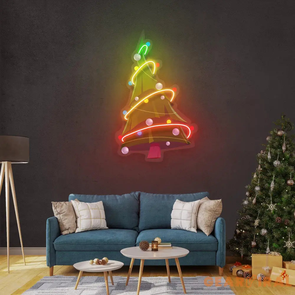 Colorful Christmas Tree LED Neon Acrylic Artwork