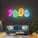 Colorful Toppers Christmas Neon Sign