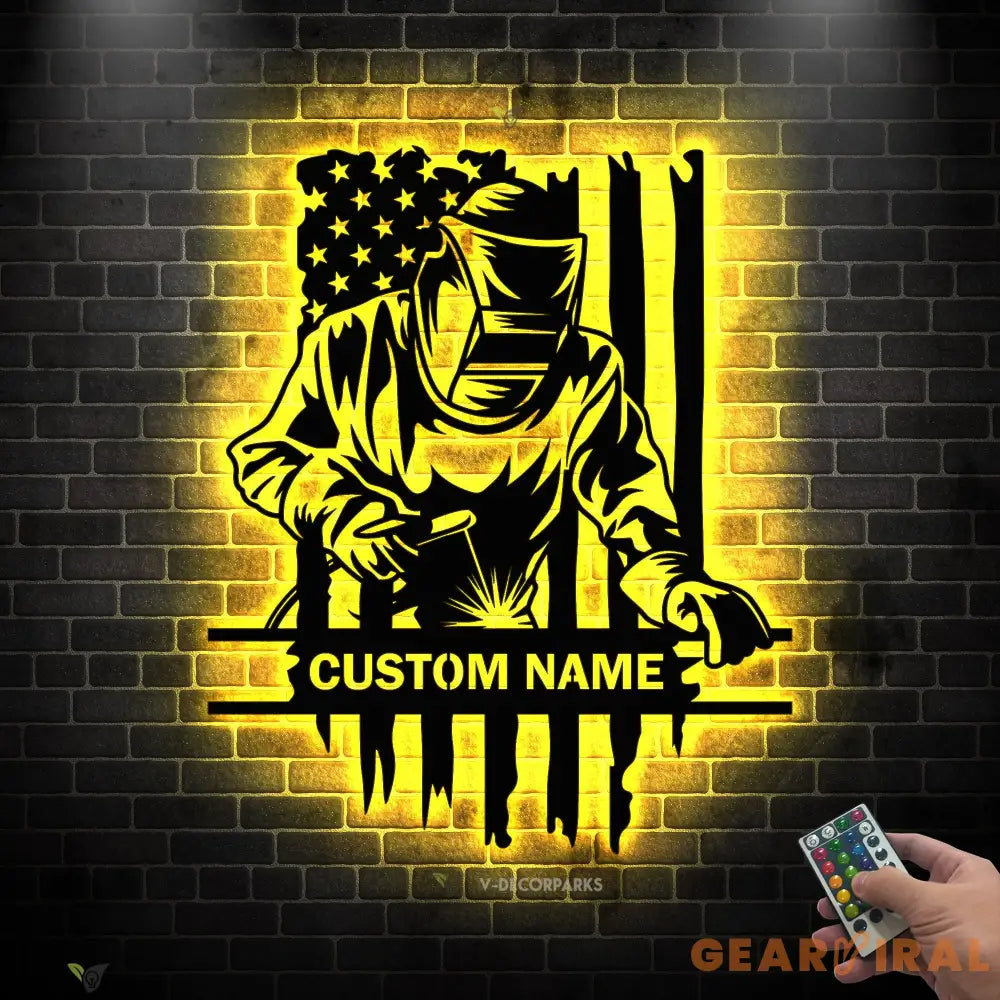 Construction Welder Sign - Sign For Welder LED - Welder Sign - Personalized Welder Sign | GearViral