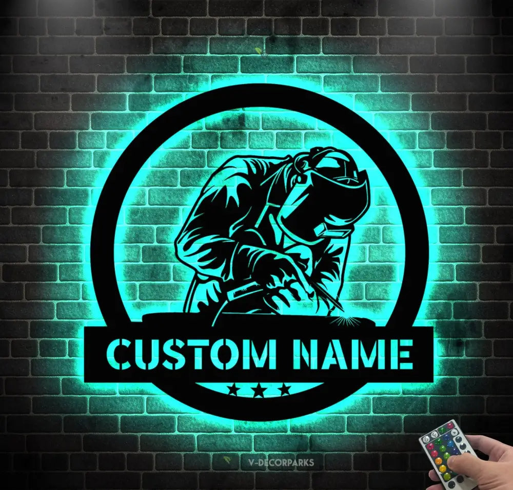 Construction Welder Sign LED - Gift For Welder - Welder Sign - Personalize Welder Sign | GearViral