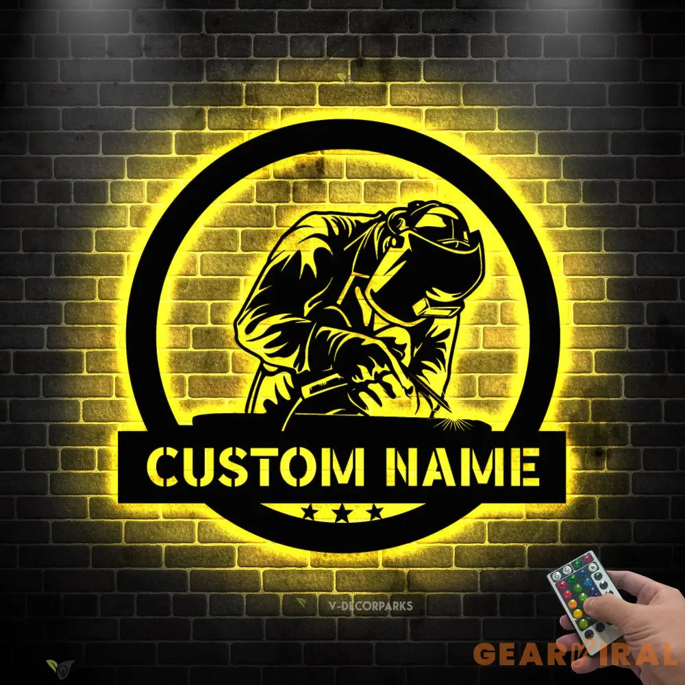 Construction Welder Sign LED - Gift For Welder - Welder Sign - Personalize Welder Sign | GearViral