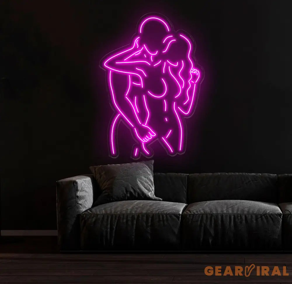 Couple Hug Neon Sign Kissing Couple LED Neon Sensual Couple Neon Sign Couple Make Love Led Sign Bedroom Neon Led Light