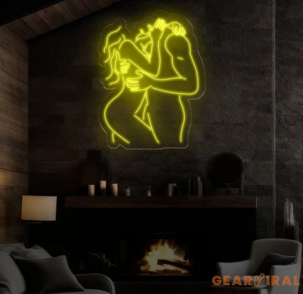 Couple Hug Neon Sign Kissing Couple LED Neon Sensual Couple Neon Sign Couple Make Love Led Sign Bedroom Neon Led Light
