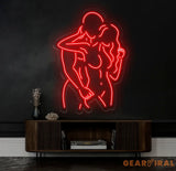 Couple Hug Neon Sign Kissing Couple LED Neon Sensual Couple Neon Sign Couple Make Love Led Sign Bedroom Neon Led Light