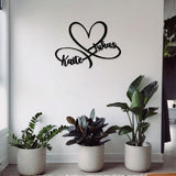 Couple Wedding Metal Sign, Anniversary Family Custom Name Garden Decor, Custom Name Metal Sign, Personalized Metal