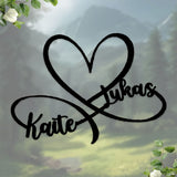 Couple Wedding Metal Sign, Anniversary Family Custom Name Garden Decor, Custom Name Metal Sign, Personalized Metal