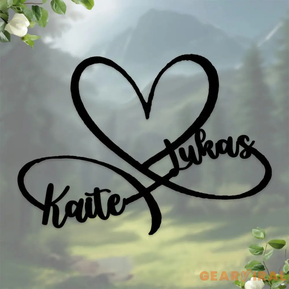 Couple Wedding Metal Sign Anniversary Family Custom Name Garden Decor Custom Name Metal Sign Personalized Metal