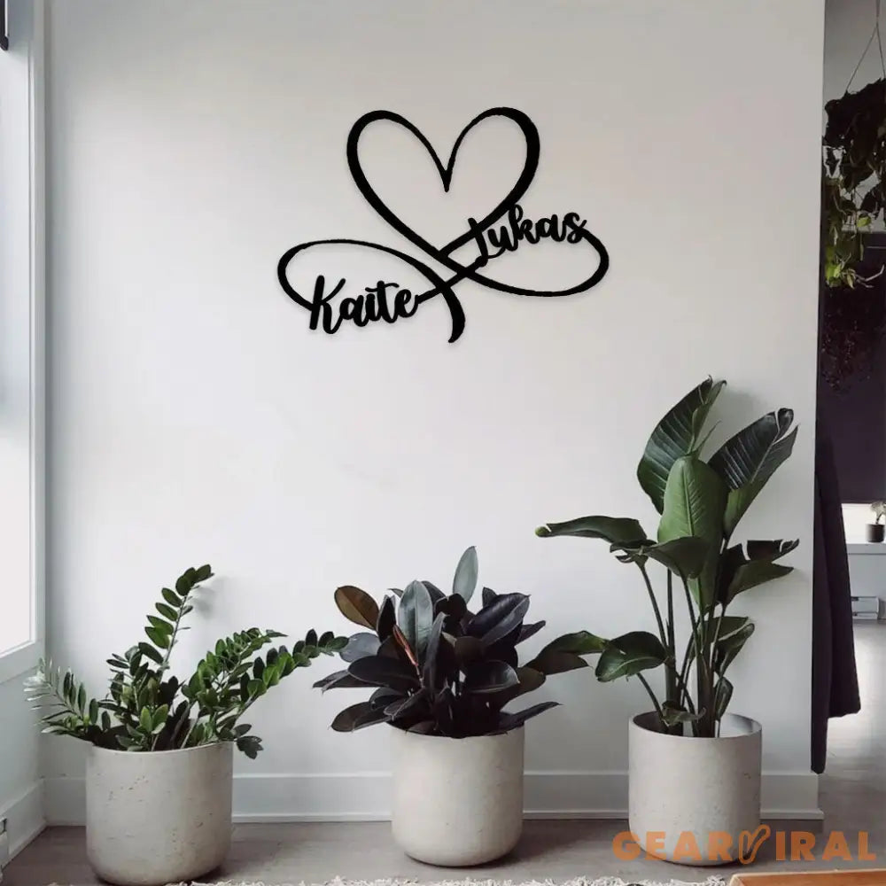 Couple Wedding Metal Sign Anniversary Family Custom Name Garden Decor Custom Name Metal Sign Personalized Metal