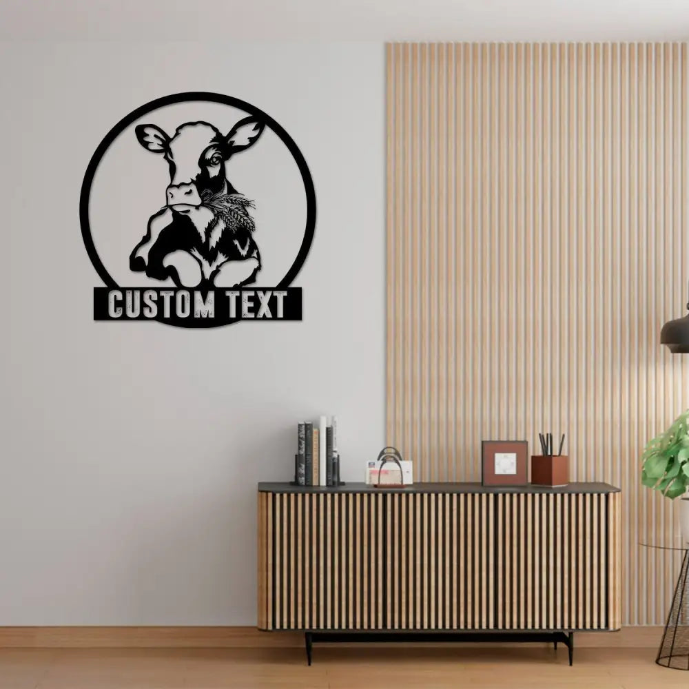 Cow Metal Sign Personalized,Cow Cattle Metal Wall Art,Custom Cow Farm Sign,Cow Ranch Decor,Cows Gift,Cow Farmhouse