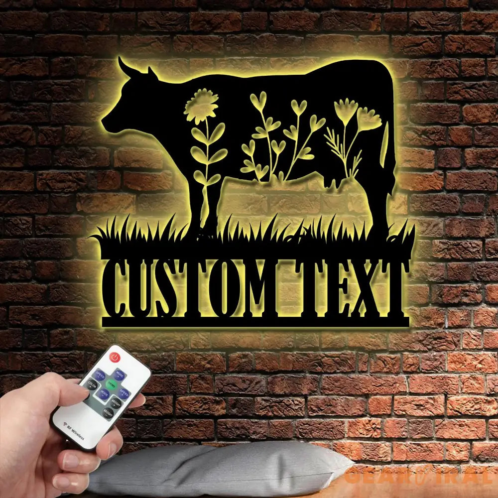 Cow Metal Sign Personalized,Cow Cattle Metal Wall Art,Custom Cow Farm Sign,Cow Ranch Decor,Cows Gift,Cow Farmhouse