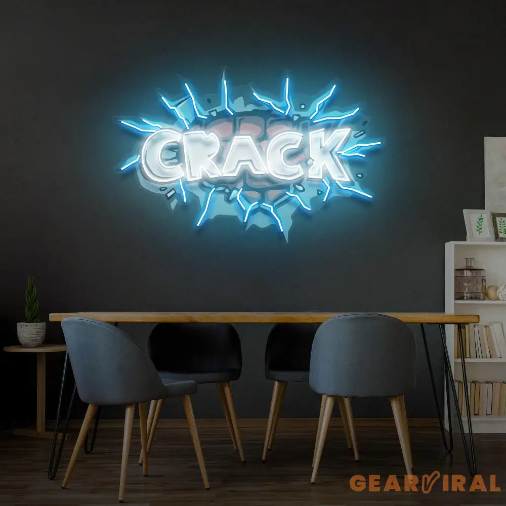 Crack Led Neon Acrylic Artwork
