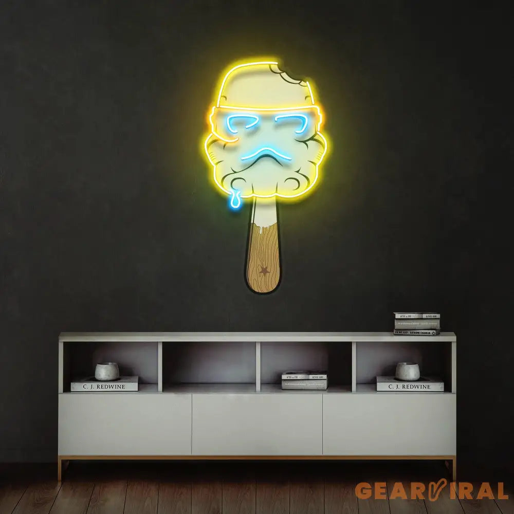 Cream Led Neon Acrylic Artwork